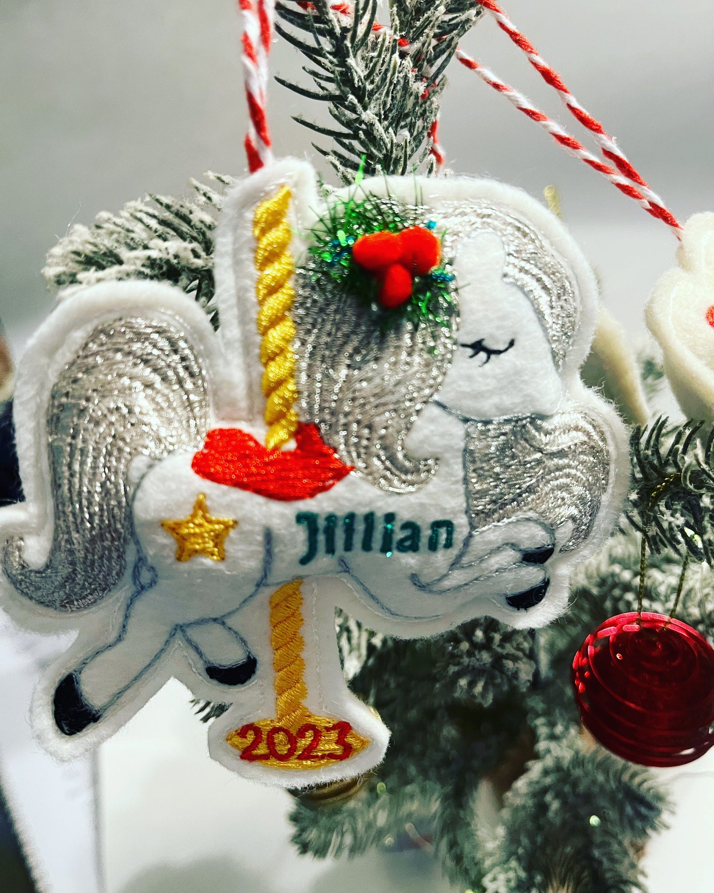 Carousel Horse Personalized Felt Ornament